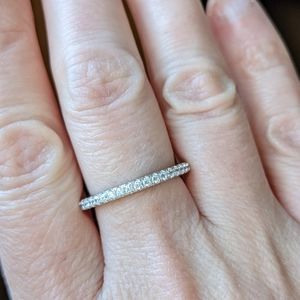 Sterling silver CZ eternity ring